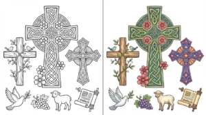 cross coloring pages