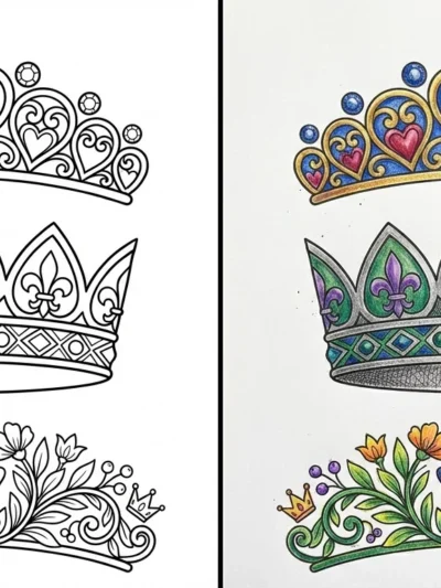 Crown coloring pages