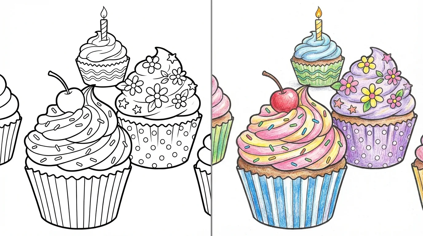 cupcake coloring pages