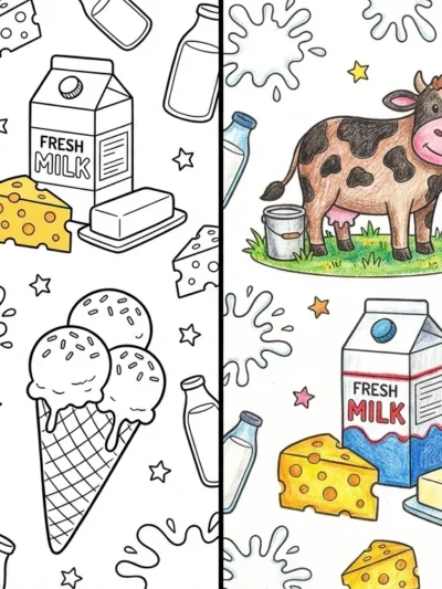 Dairy coloring pages