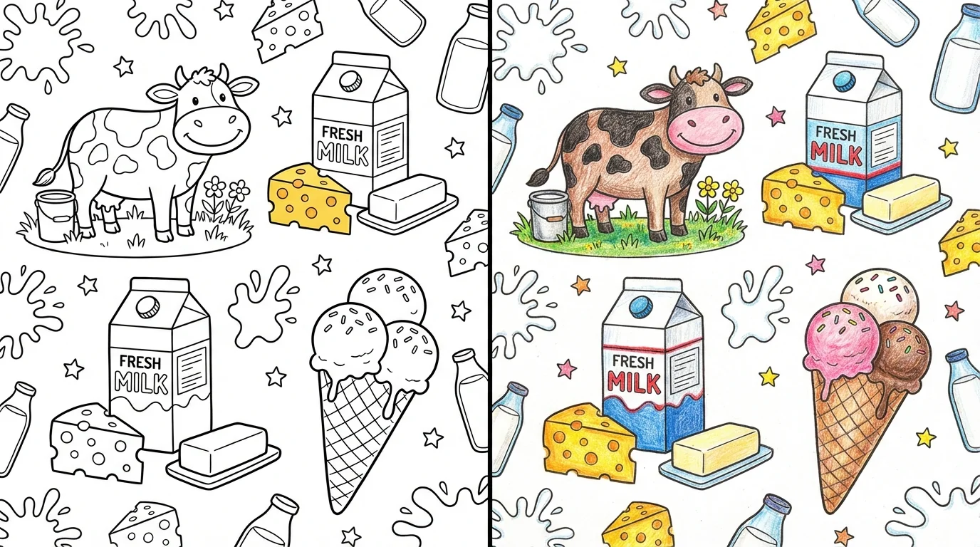 dairy coloring pages