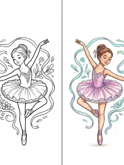 Dancing coloring pages