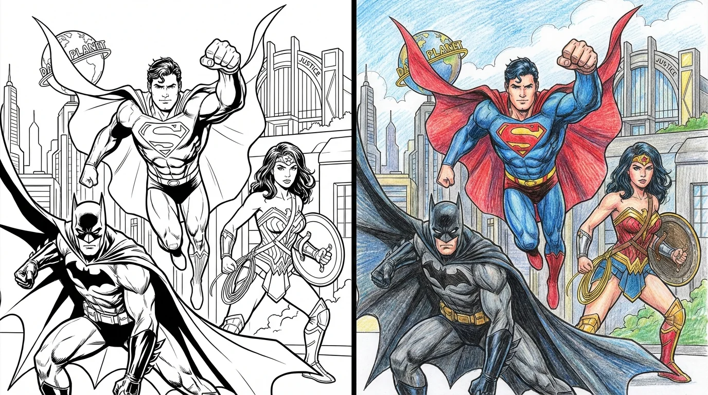 dc comics coloring pages