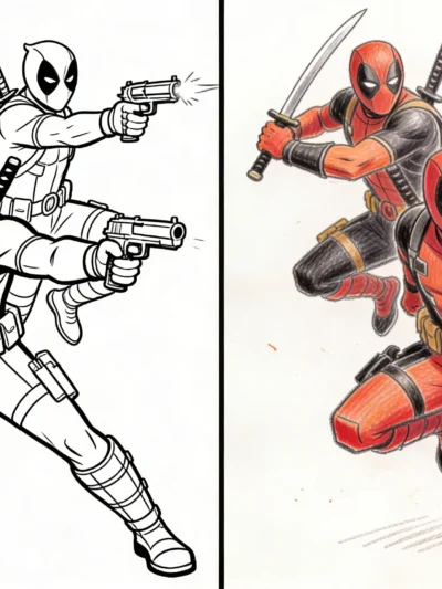Deadpool coloring pages