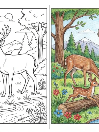 Deer coloring pages