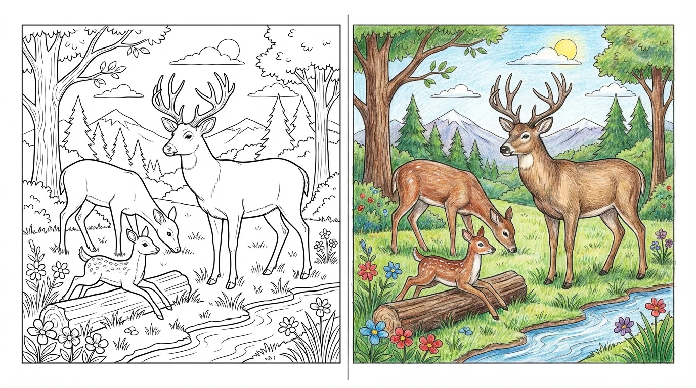 deer coloring pages