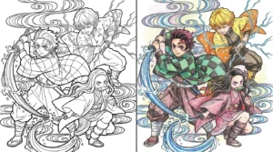 demon slayer coloring pages