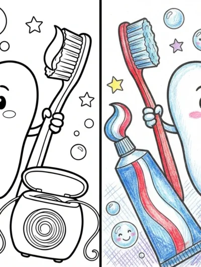 Dental Hygiene coloring pages