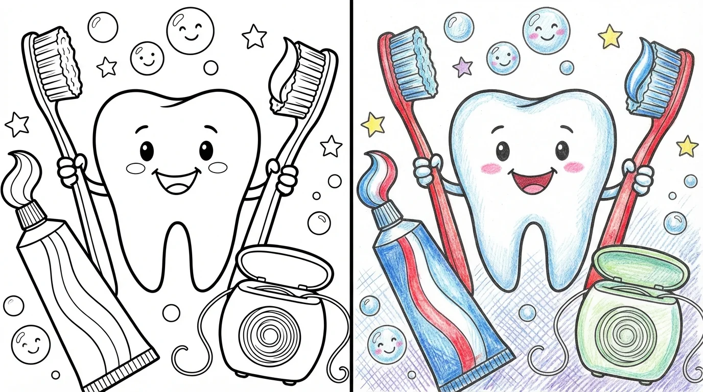 dental hygiene coloring pages