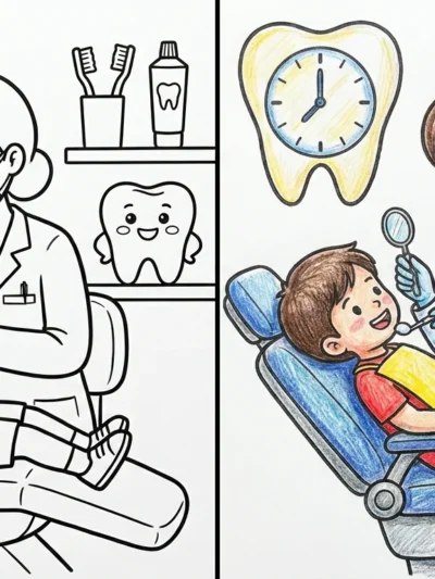 Dentist coloring pages