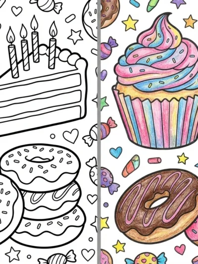 Dessert coloring pages