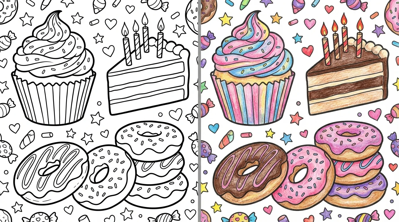 dessert coloring pages