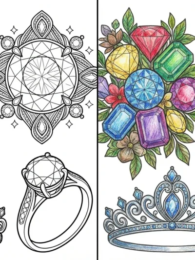 Diamond coloring pages