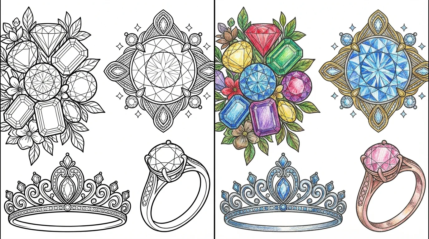 diamond coloring pages