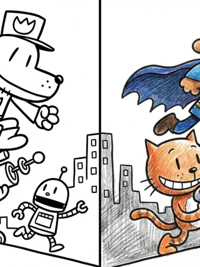 Dog Man coloring pages