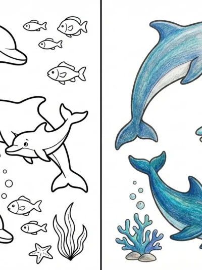 Dolphin coloring pages