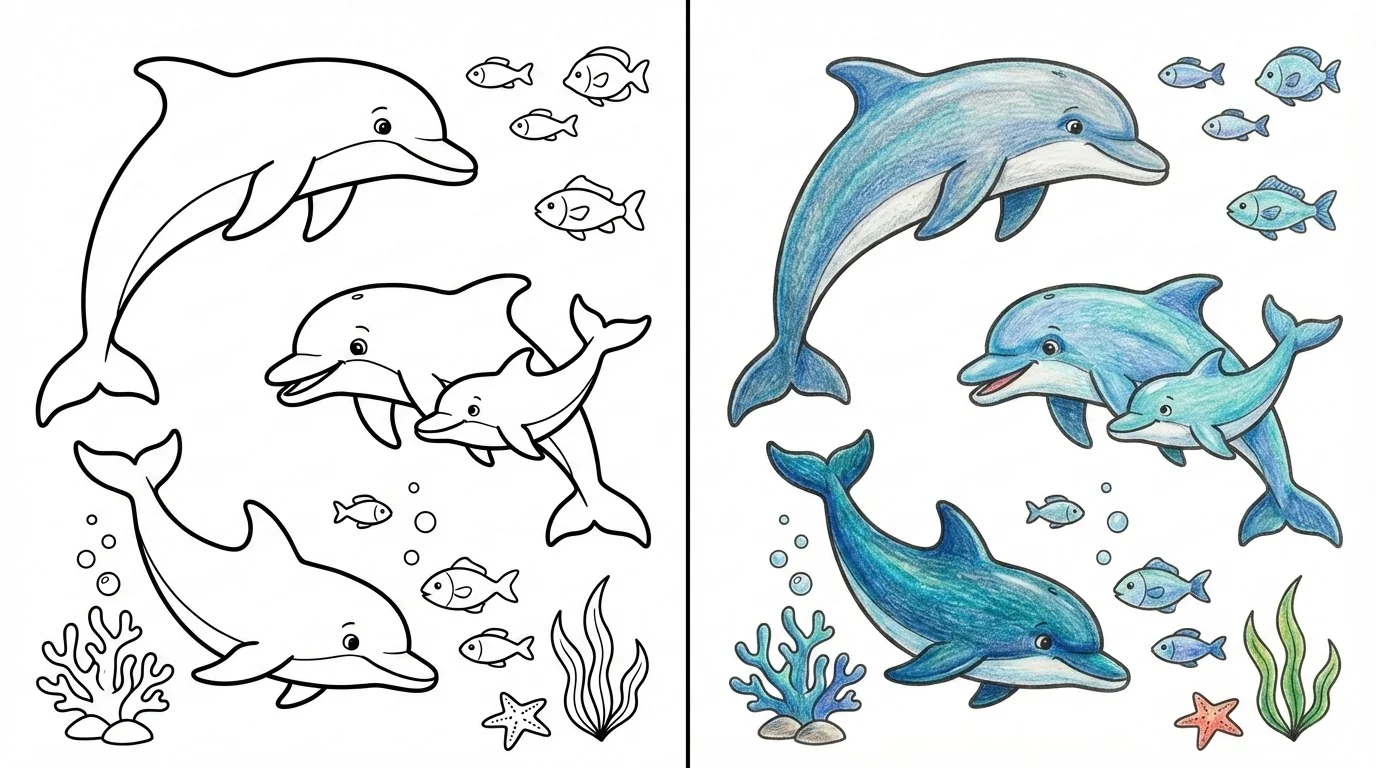 dolphin coloring pages