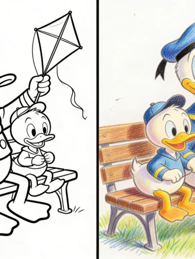 Donald Duck coloring pages