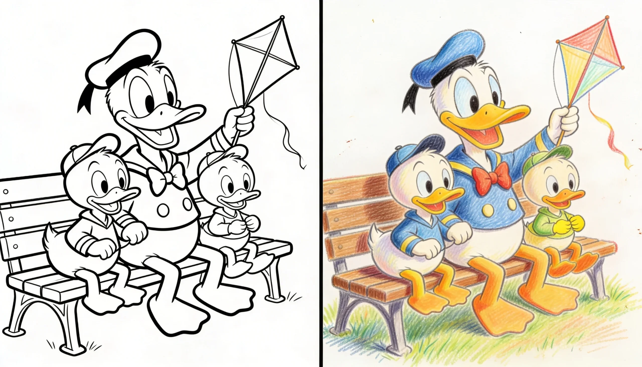 donald duck coloring pages