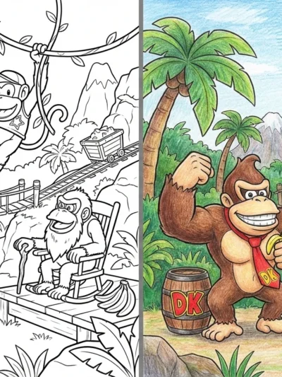 Donkey Kong coloring pages