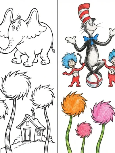 Dr Seuss coloring pages