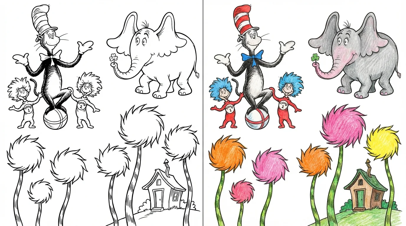 45 Dr Seuss Coloring Pages (Free PDFs)