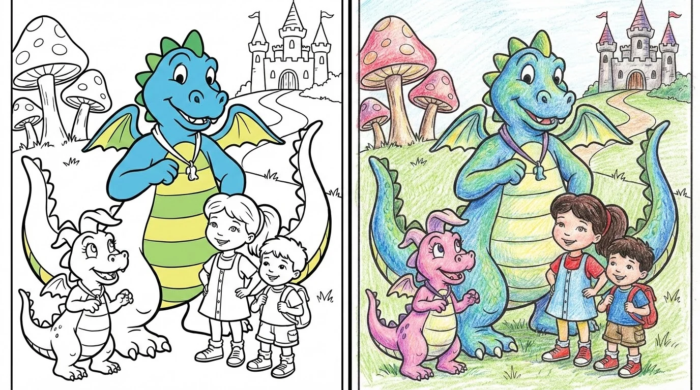 dragon tales coloring pages