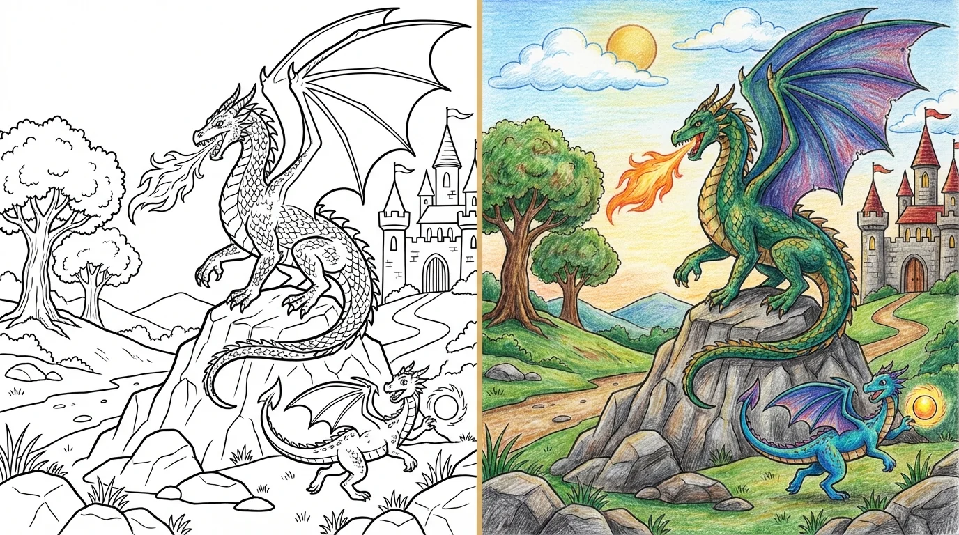 dragon coloring pages
