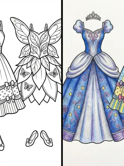Dress coloring pages