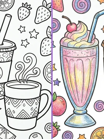 Drink coloring pages