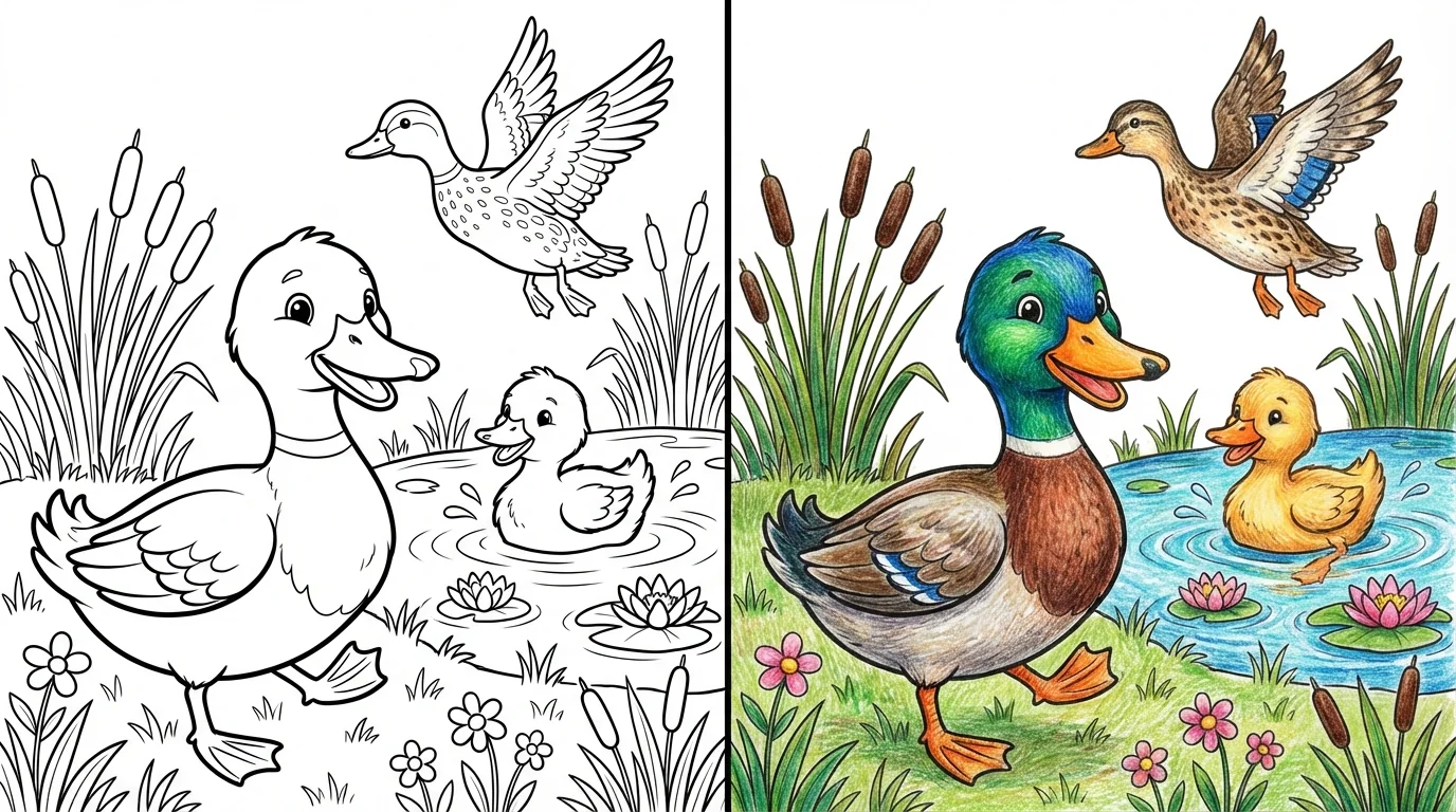 duck coloring pages