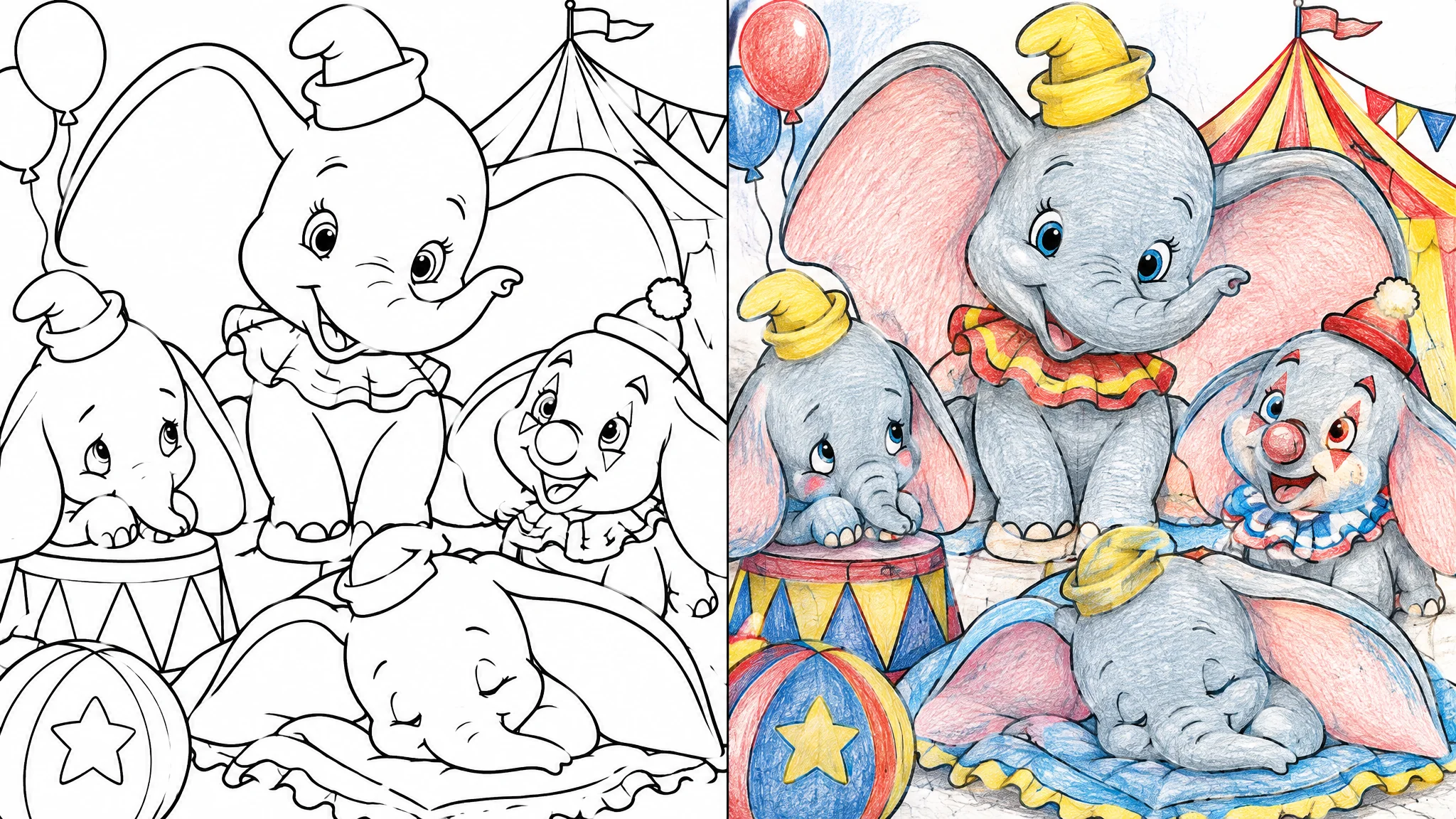dumbo coloring pages