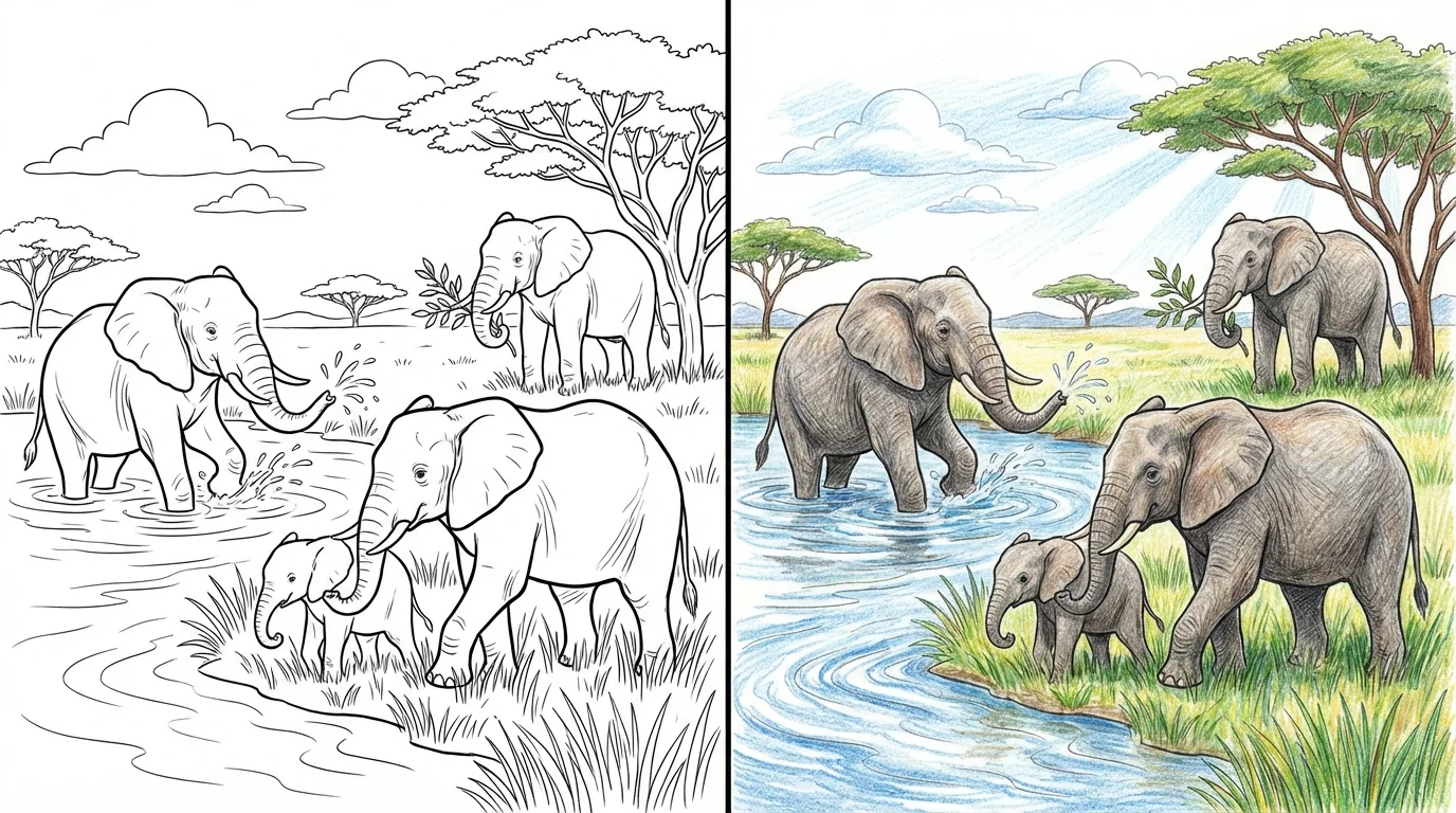 elephant coloring pages