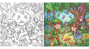 elf coloring pages