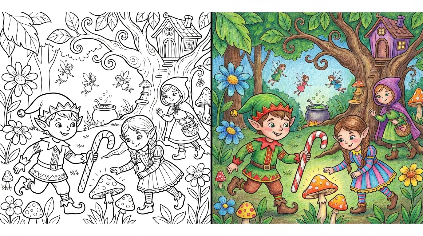 54 Elf Coloring Pages (Free PDFs)