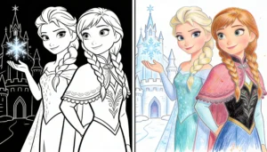 elsa coloring pages