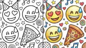 emoji coloring pages