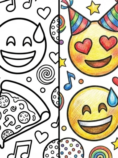Emoji coloring pages