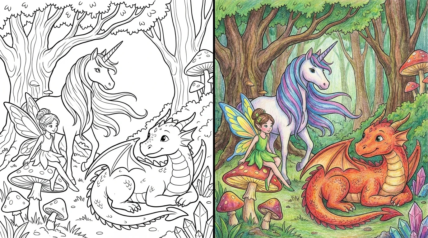 enchanted coloring pages
