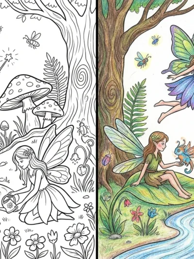 Fairy coloring pages