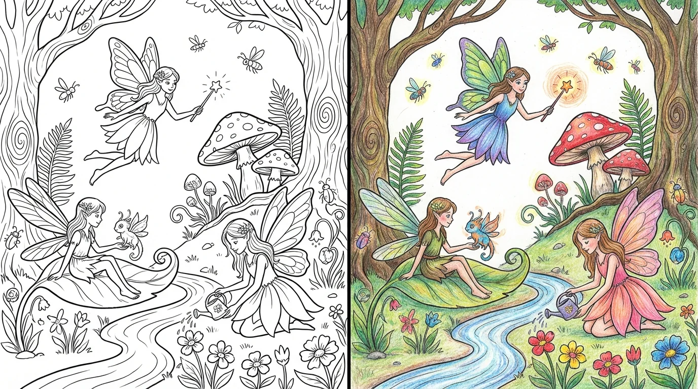 fairy coloring pages