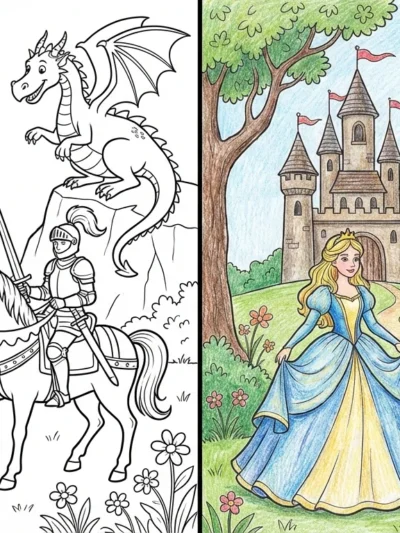 Fairytale coloring pages