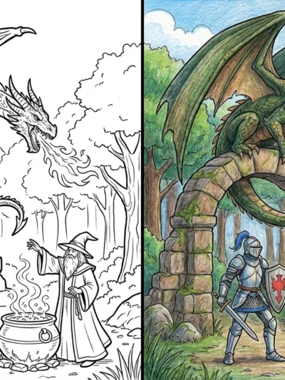 Fantasy coloring pages