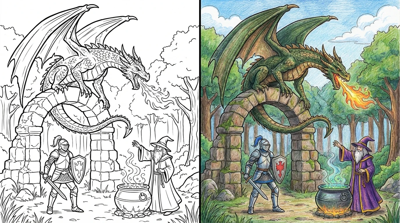 fantasy coloring pages
