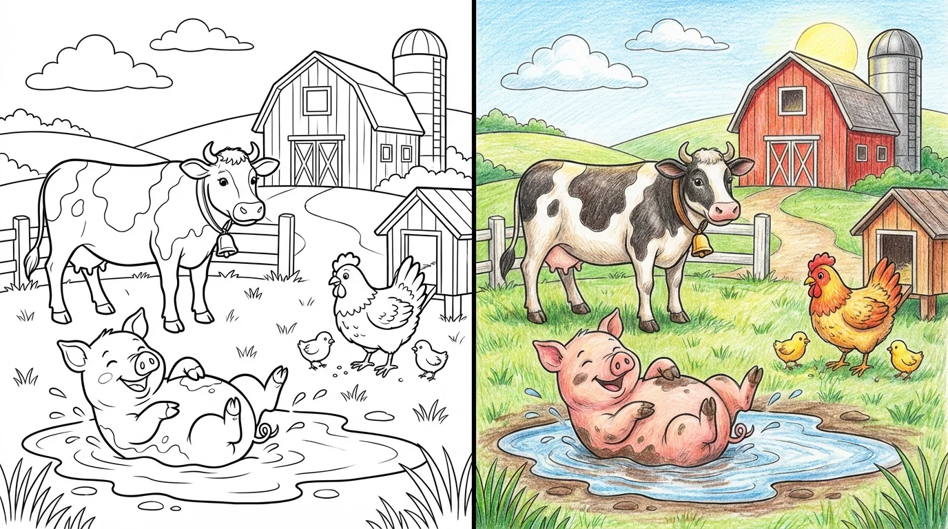 farm animals coloring pages