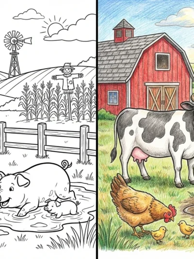 Farm coloring pages