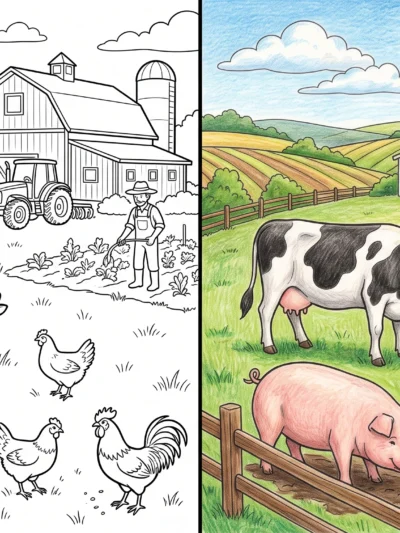 Farm coloring pages