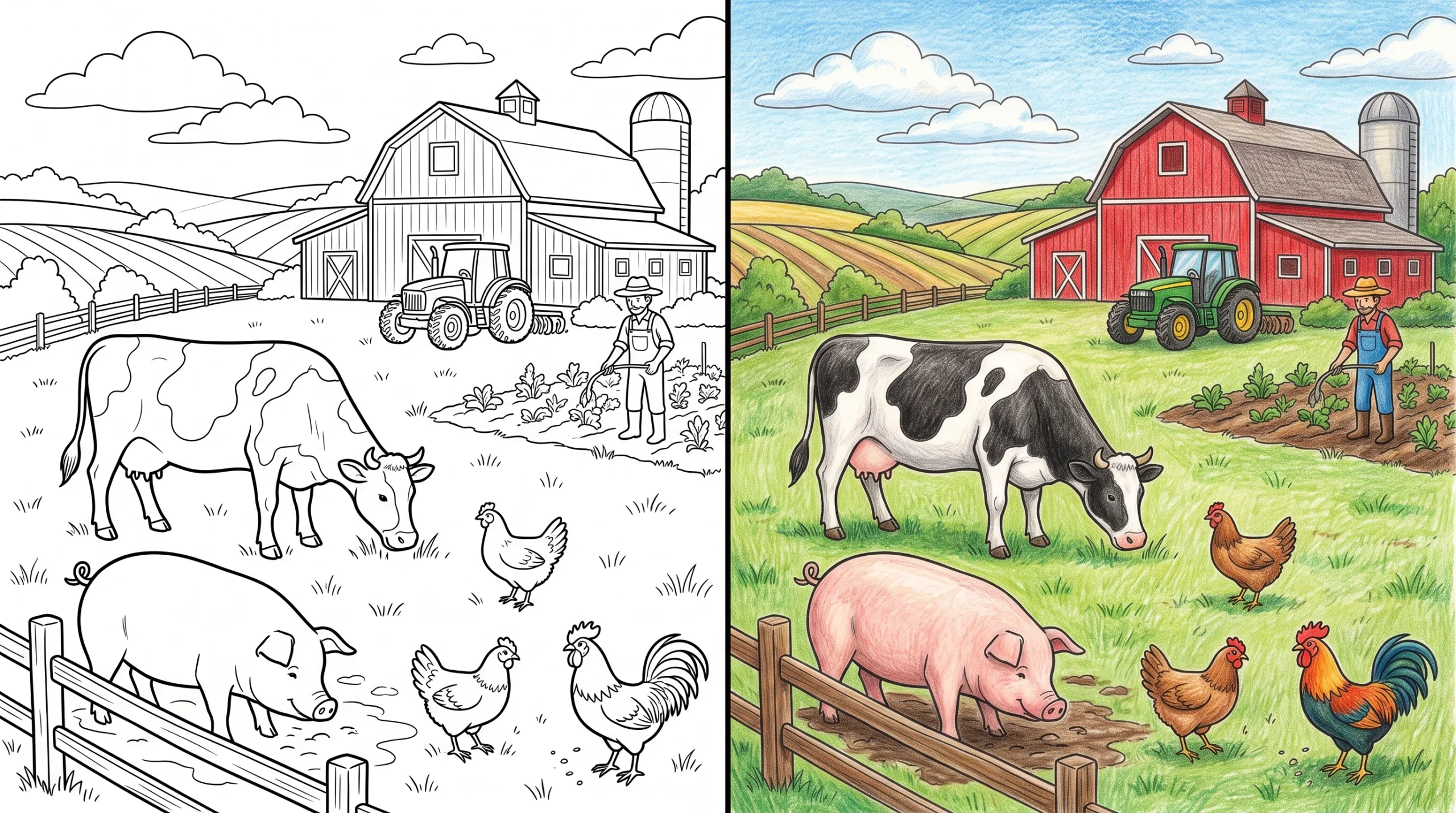 farm coloring pages