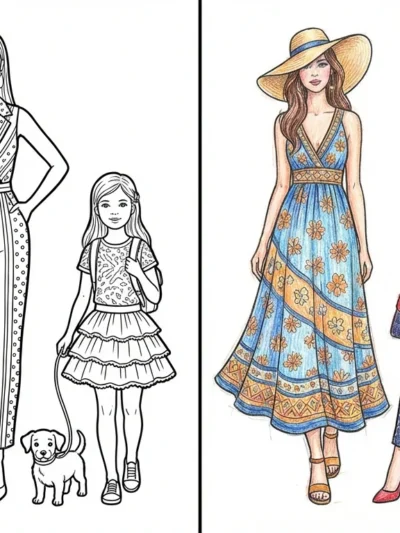 Fashion coloring pages