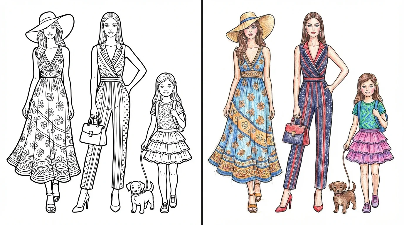 fashion coloring pages
